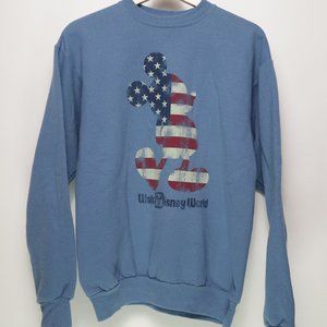 Mickey Mouse American flag Sweater Junior Blue